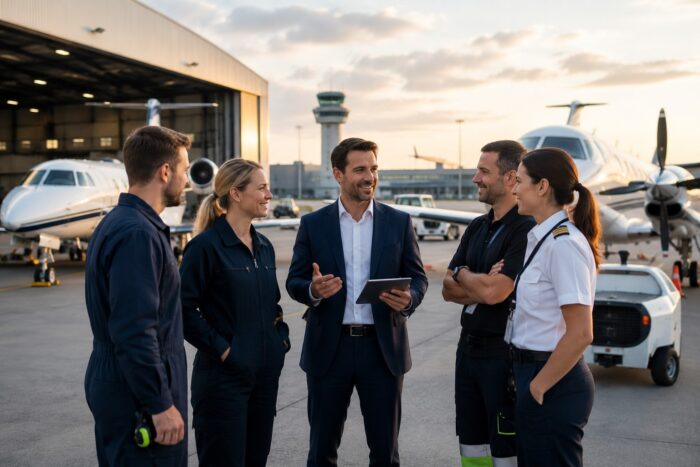 The3rdGear aviation business consulting supporting pilots, aircraft maintenance engineers and aviation leadership teams at an airport.